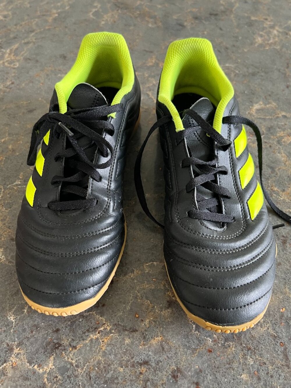 Adidas Copa Indoor Soccer Shoes Men's Size 8 Black Neon Yellow